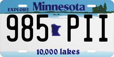 MN license plate 985PII