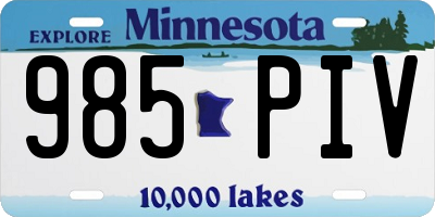 MN license plate 985PIV