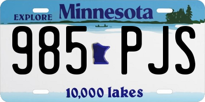 MN license plate 985PJS