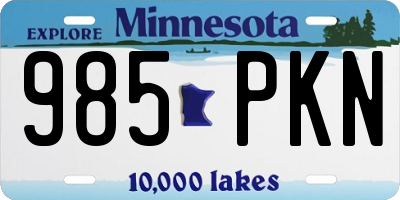 MN license plate 985PKN