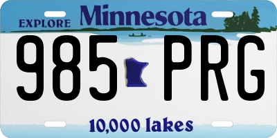 MN license plate 985PRG