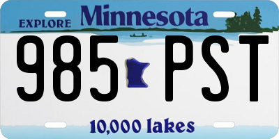 MN license plate 985PST