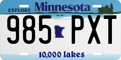 MN license plate 985PXT