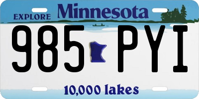 MN license plate 985PYI
