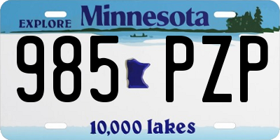 MN license plate 985PZP