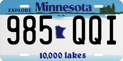 MN license plate 985QQI