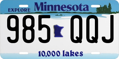 MN license plate 985QQJ