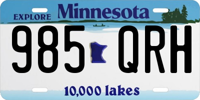 MN license plate 985QRH