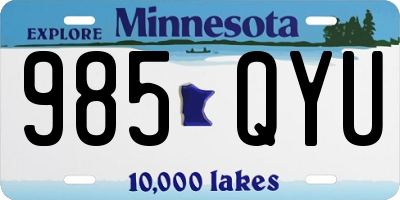 MN license plate 985QYU