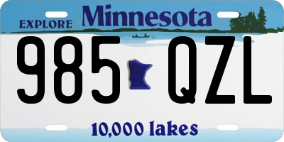 MN license plate 985QZL