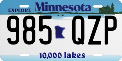 MN license plate 985QZP