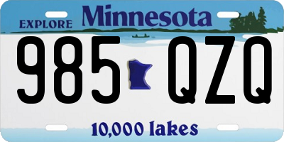 MN license plate 985QZQ