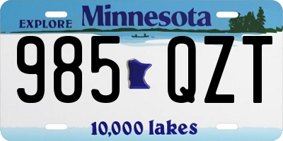 MN license plate 985QZT