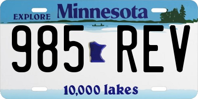 MN license plate 985REV