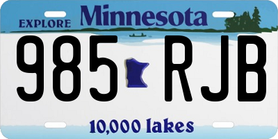 MN license plate 985RJB