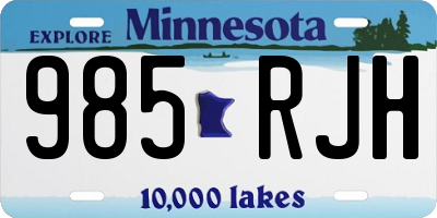 MN license plate 985RJH