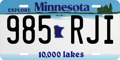 MN license plate 985RJI