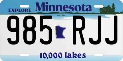 MN license plate 985RJJ