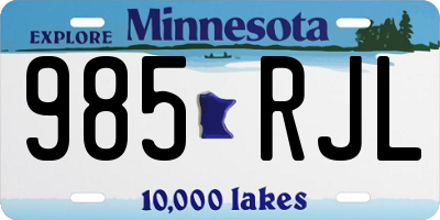 MN license plate 985RJL