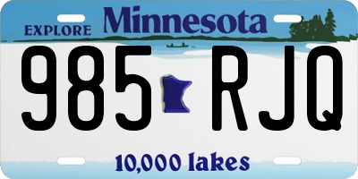 MN license plate 985RJQ