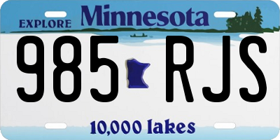 MN license plate 985RJS