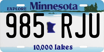 MN license plate 985RJU