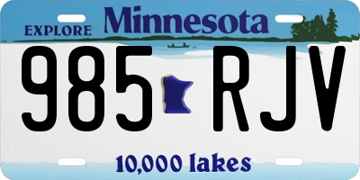 MN license plate 985RJV