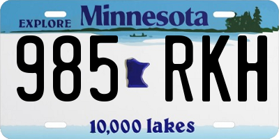 MN license plate 985RKH