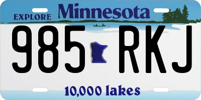 MN license plate 985RKJ