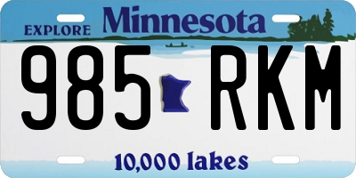 MN license plate 985RKM