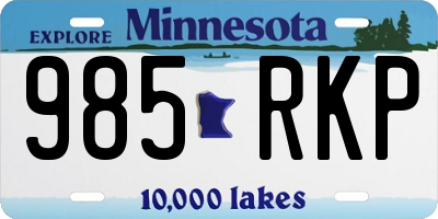 MN license plate 985RKP