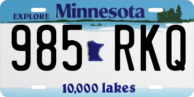 MN license plate 985RKQ
