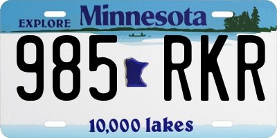 MN license plate 985RKR
