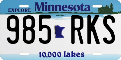 MN license plate 985RKS
