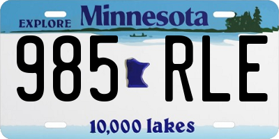 MN license plate 985RLE