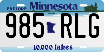 MN license plate 985RLG