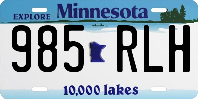 MN license plate 985RLH
