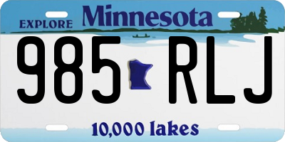 MN license plate 985RLJ