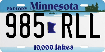 MN license plate 985RLL