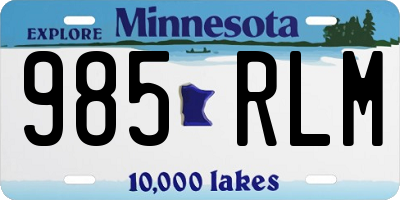 MN license plate 985RLM