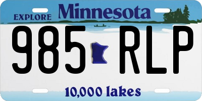 MN license plate 985RLP