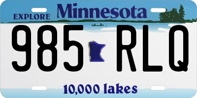 MN license plate 985RLQ