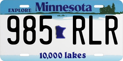 MN license plate 985RLR