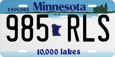 MN license plate 985RLS