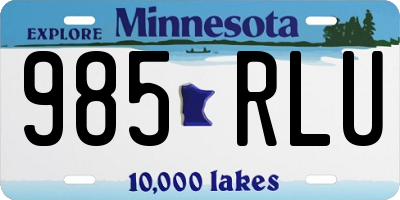 MN license plate 985RLU