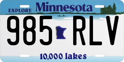 MN license plate 985RLV