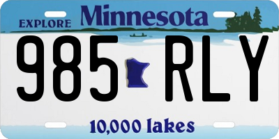 MN license plate 985RLY