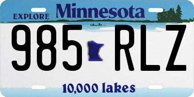MN license plate 985RLZ