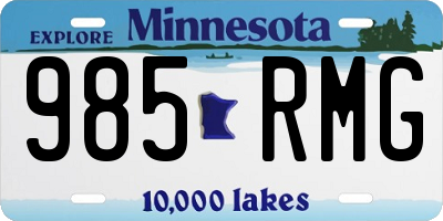 MN license plate 985RMG