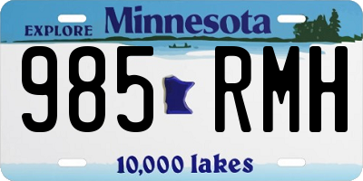 MN license plate 985RMH